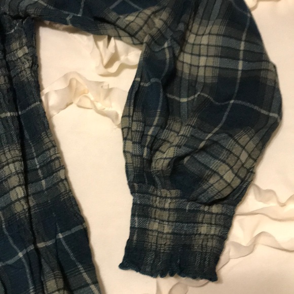 Size L green/cream plaid blouse by EST 1946 - Picture 3 of 5